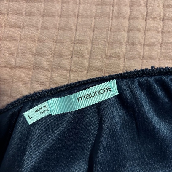 Maurices Black and Blue Asymmetrical Strapless Sundress - Picture 4 of 4